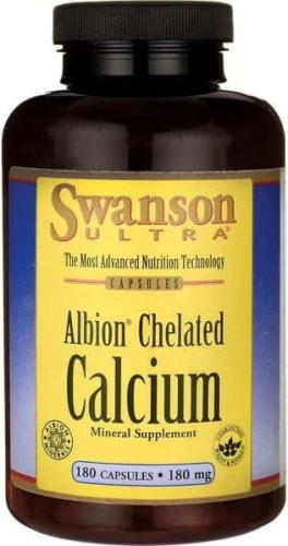 Chelat wapnia 180mg Albion Chelated Calcium 180 kapsułek SWANSON DATA: 11-2026