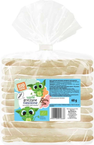 WAFLE GRYCZANE NIESOLONE BIO 60 g - BIOMINKI DATA: 12-2026