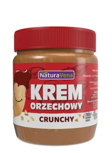 KREM ORZECHOWY CRUNCHY 100 % BEZ DODATKU SOLI I CUKRÓW 340 g  - NATURAVENA DATA: 12-2026
