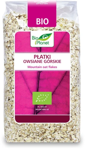 PŁATKI OWSIANE GÓRSKIE BIO 300 g - BIO PLANET DATA: 12-2026
