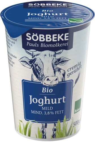 NATUURLIJKE YOGHURT 3,8% BIO 500 g - SOBBEKE
