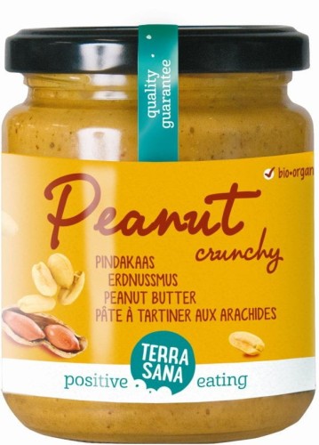 PEANUTS CREME WITH PIECES OF NUTS BIO 250 g - TERRASANA