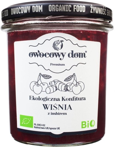 CHERRY-GINGER JAM BIO 300 g- OWOCOWY DOM