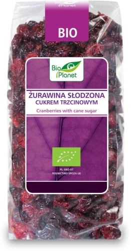 ŻURAWINA SŁODZONA CUKREM TRZCINOWYM BIO 1 kg - BIO PLANET