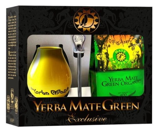 SET YERBA MATE BIO 400 g, MATERO, BOMBILLA - ORGANIC MATE GREEN
