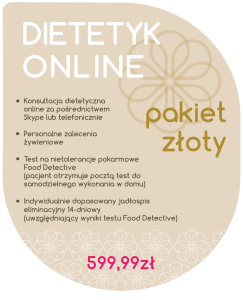 Dietician Online - Gold Package (Food Detective test for self-performance, sent by courier)