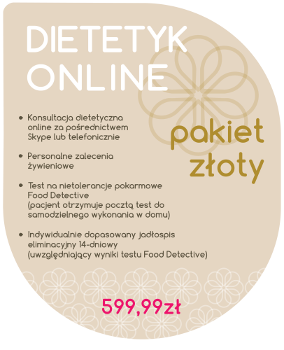 Dietician Online - Gold Package (Food Detective test for self-performance, sent by courier)