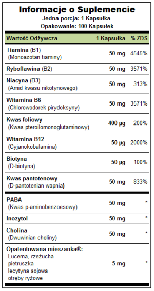 Vitamin Mega B-50 complex B50 100 capsules Puritan's Pride