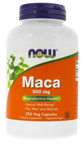 Korzeń Maca 500mg 250 kapsułek NOW FOODS