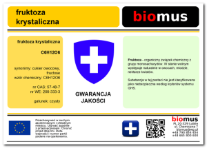 Crystalline fructose 5kg BIOMUS