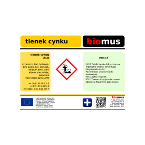 Zinc oxide ZnO 1kg BIOMUS