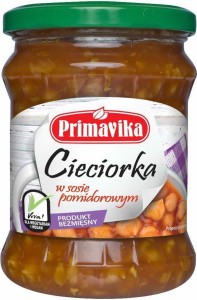 Kikkererwten in tomatensaus 440 g PRIMAVIKA