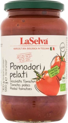 Tomatoes pelati BIO 550 g Laselva