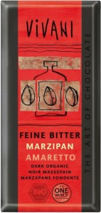 CZEKOLADA GORZKA Z MARCEPANEM AMARETTO BIO 100 g - VIVANI