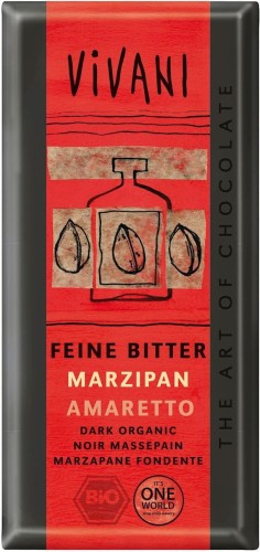 CZEKOLADA GORZKA Z MARCEPANEM AMARETTO BIO 100 g - VIVANI