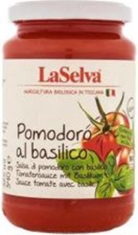 Tomatensaus met basilicum BIO 340 g Laselva