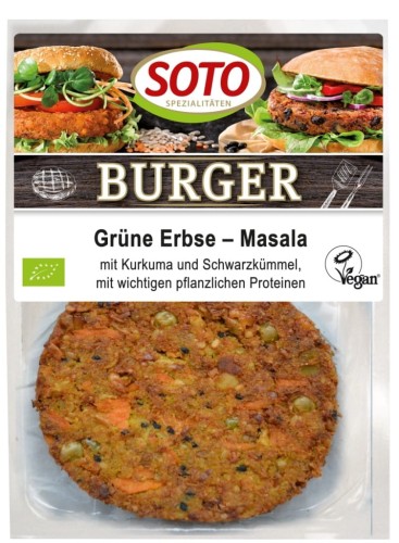 Vegan burgers with peas BIO 160g Soto
