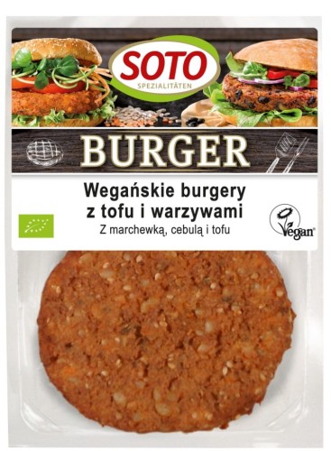 Vegan burgers with tofu and vegetables BIO 200 g Soto