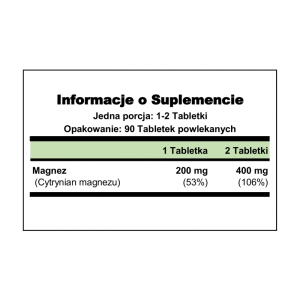 Magnesium Citrate 200 mg Magnesium Citrate 90 tablets Puritan's Pride