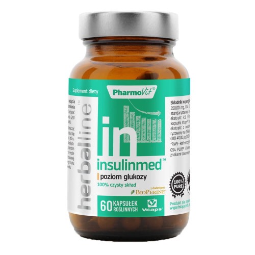 Insulinmed z dodatkiem BioPerine i gurmar 60 kapsułek Vcaps PharmoVit Herballine