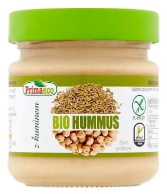 HUMMUS CON COMINO ORGÁNICO SIN GLUTEN 160 g - PRIMAECO