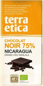 BITTER CHOCOLADE 75% NIKARAGUA FAIR TRADE BIO 100 g - TERRA ETICA