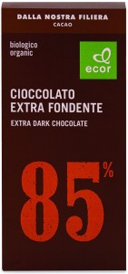 Bittere chocolade, min. 85% BIO cacao 80 g Ecor