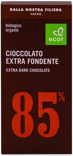Bittere chocolade, min. 85% BIO cacao 80 g Ecor