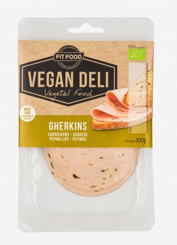 Vegan alternative of cold cut with gherkin slices BIO 100 g Vegan Deli