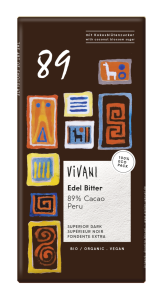 CHOCOLADEBITTER PERU 89% BIO 80 g - VIVANI