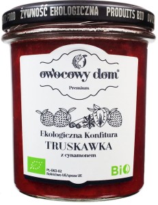 RASPBERRY JAM WITH CANE SUGAR BIO 300 g - OWOCOWY DOM