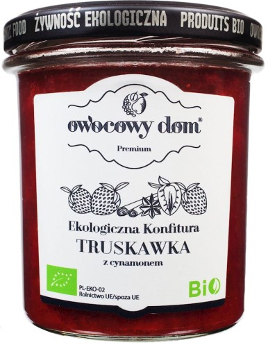 RASPBERRY JAM WITH CANE SUGAR BIO 300 g - OWOCOWY DOM