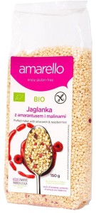 MILLET WITH AMARANTH AND RASPBERRY GLUTEN-FREE BIO 150 g - AMARELLO