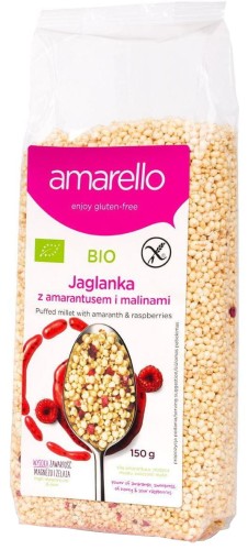 MILLET WITH AMARANTH AND RASPBERRY GLUTEN-FREE BIO 150 g - AMARELLO