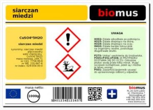 Copper sulfate pentahydrate 1kg BIOMUS