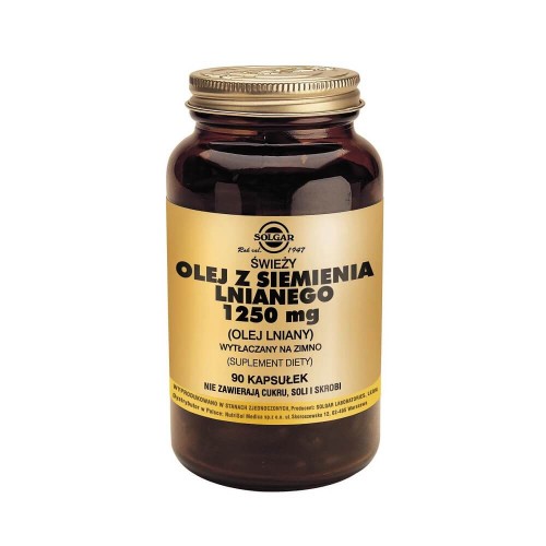Linseed oil 1250mg cold-pressed 90 capsules Solgar