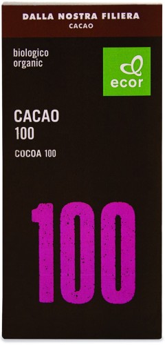 Bittere chocolade 100% cacao BIO 80 g Ecor
