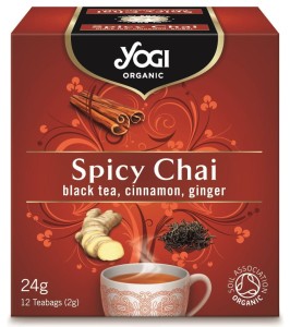 SPICY CHAI TEA (BLACK TEA, CINNAMON, GINGER) BIO (12 x 1.8 g) 21.6 g - YOGI
