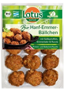 VEGETABLE BALLS WITH EMENTALER CHEESE BIO 180 g - LOTUS