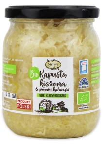 Chou choucroute aux poireaux et kalarepa BIO 450 g  - SĄTYRZ