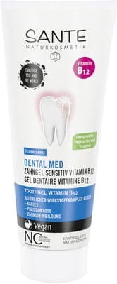 Tandenpoetsgel met vitamine B12 zonder fluoride 75 ml - Sante
