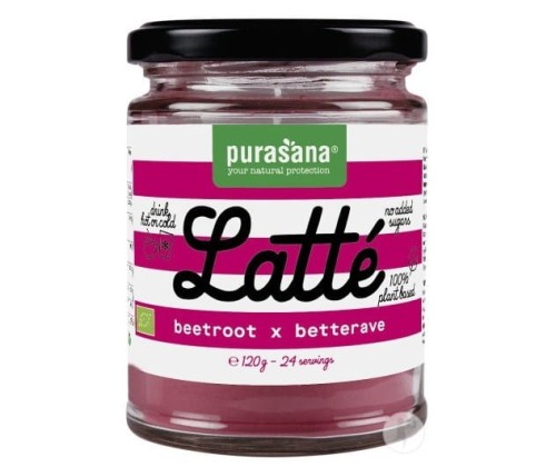 BEET LATTE POWDER DRINK GLUTEN-FREE BIO 120 g - PURASANA
