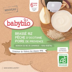 Fruit dessert with rice like a drink from 6 months BIO 4x85 g BABYBIO
