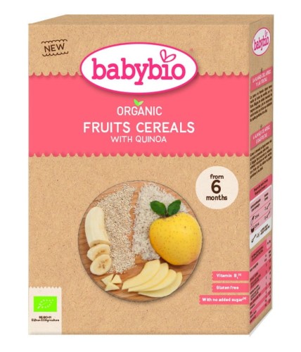 Cereal porridge with fruit (from 6 months of age) gluten free BIO 200 g BabyBio