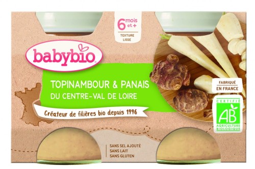 Jerusalem artichoke and parsnip puree (from 6 months of age) BIO gluten-free 2x130 g BabyBio