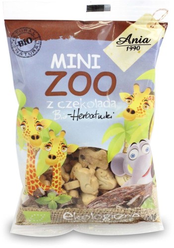 COOKIES WITH CHOCOLATE MINI ZOO BIO 100 g - BIO ANIA