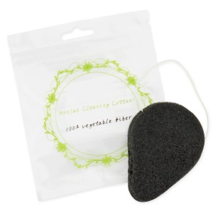 KONJAC SPONGE FOR FACIAL CLEANSING DROP BLACK - BETTER THAN FOODS