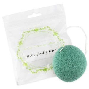 Konjac spons voor gezichtsreiniging, ovaal groen - Better Than Foods