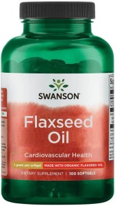 Olej z siemienia lnianego Flaxseed Oil EFAs 1000mg 100 kapsułek Swanson