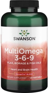 Multi Omega EFAs Superior Essential Fatty Acids MultiOmega 3-6-9 120 capsules SWANSON